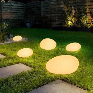 حجر مصباح للماء ديكور البلاستيك Decor Plastic PP LED Solar Light