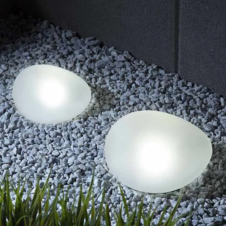 حجر مصباح للماء ديكور البلاستيك Decor Plastic PP LED Solar Light
