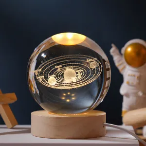 3D Solar System Model Set | 8cm Planet Spheres | Round Base & Gift Box
