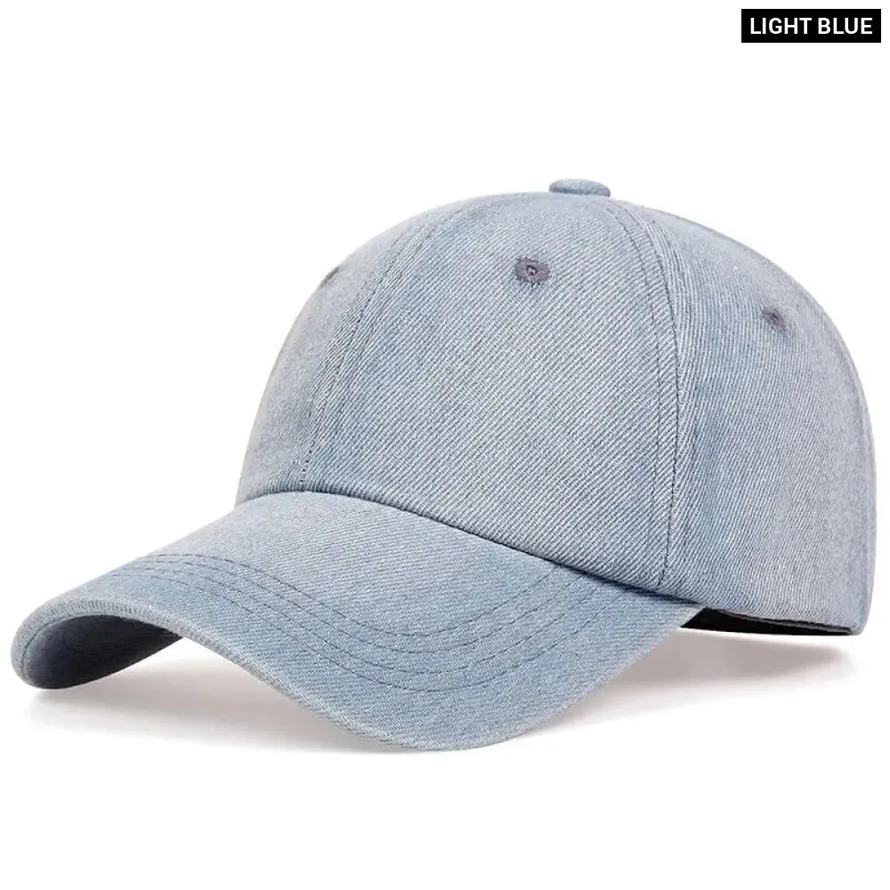 Adjustable Denim Washed Baseball Cap / Hat For Outdoor Wear