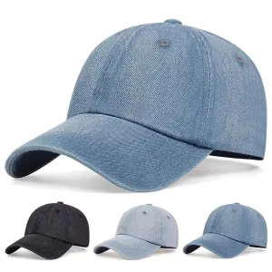 Adjustable Denim Washed Baseball Cap / Hat For Outdoor Wear