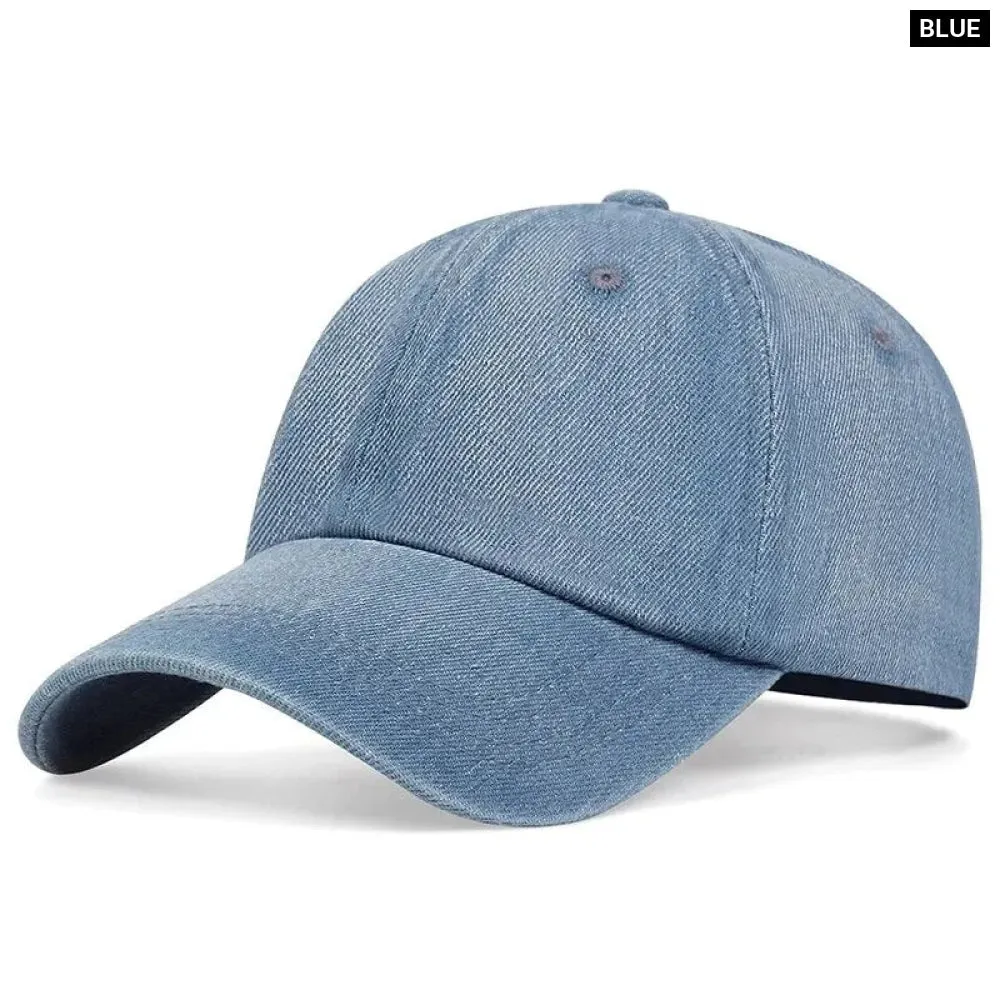 Adjustable Denim Washed Baseball Cap / Hat For Outdoor Wear