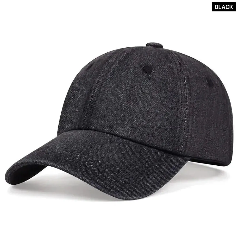 Adjustable Denim Washed Baseball Cap / Hat For Outdoor Wear