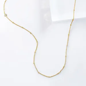 Beaded Chain Gold Necklace