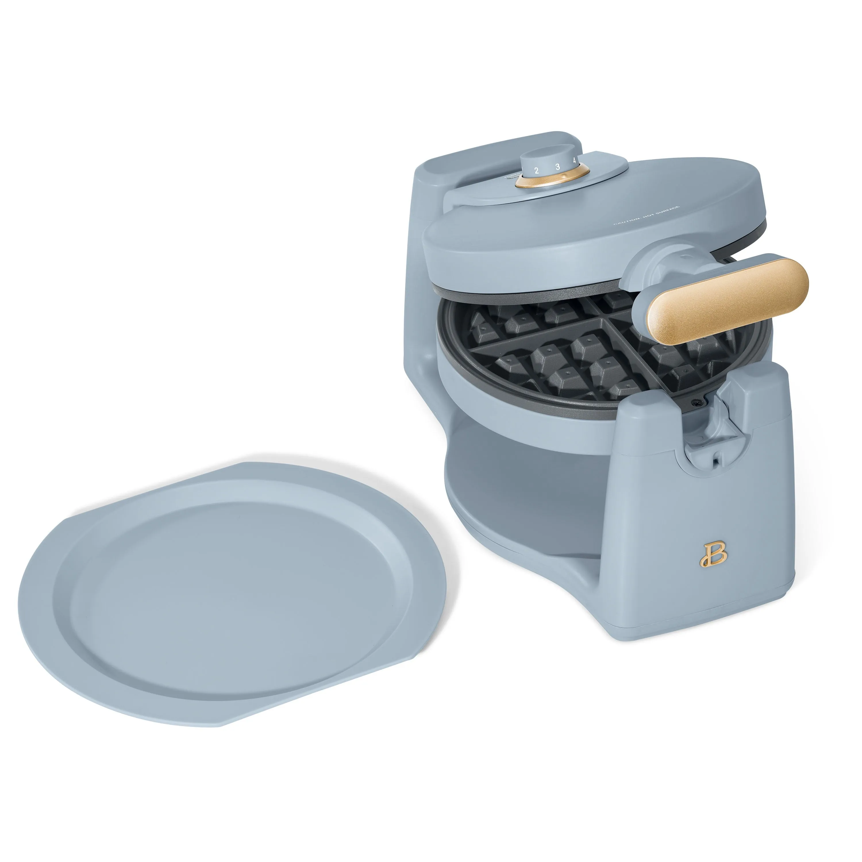 Beautiful Rotating Belgian Waffle Maker, Cornflower Blue by Drew Barrymore