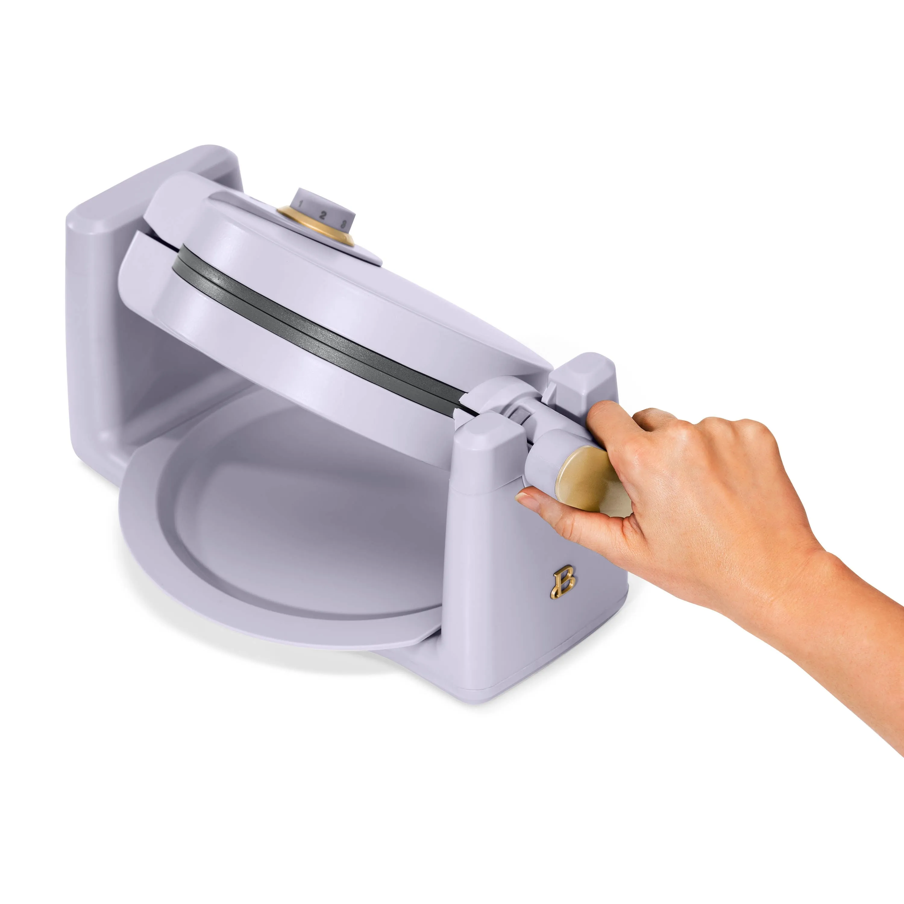 Beautiful Rotating Belgian Waffle Maker, Lavender by Drew Barrymore