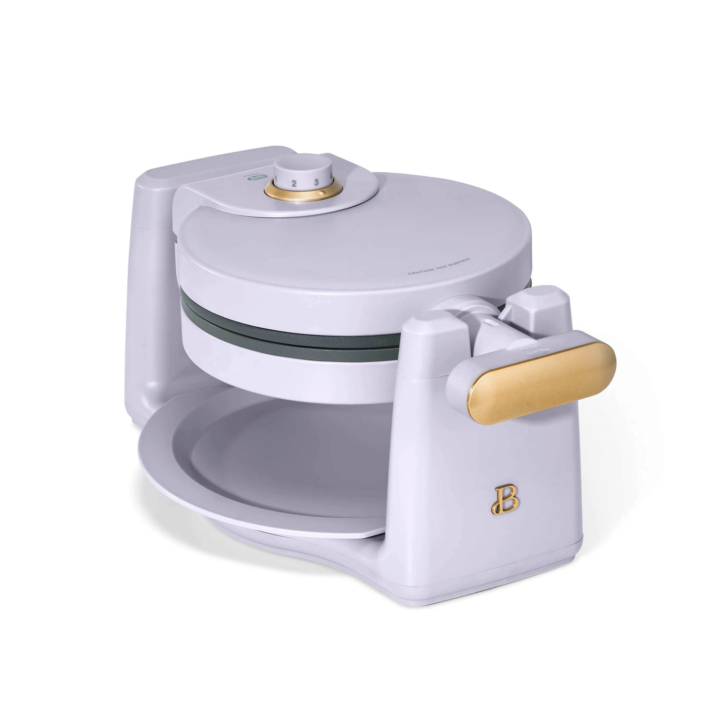 Beautiful Rotating Belgian Waffle Maker, Lavender by Drew Barrymore