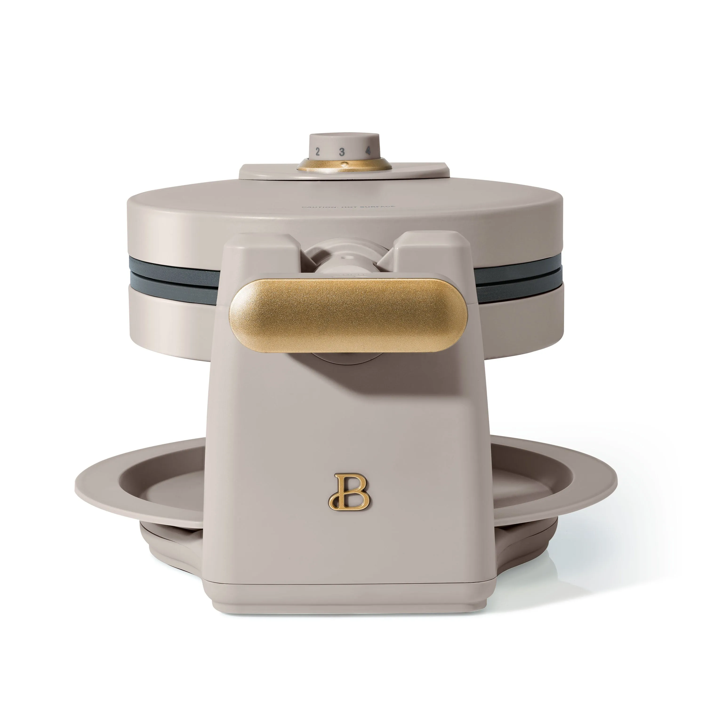 Beautiful Rotating Belgian Waffle Maker, Porcini Taupe by Drew Barrymore