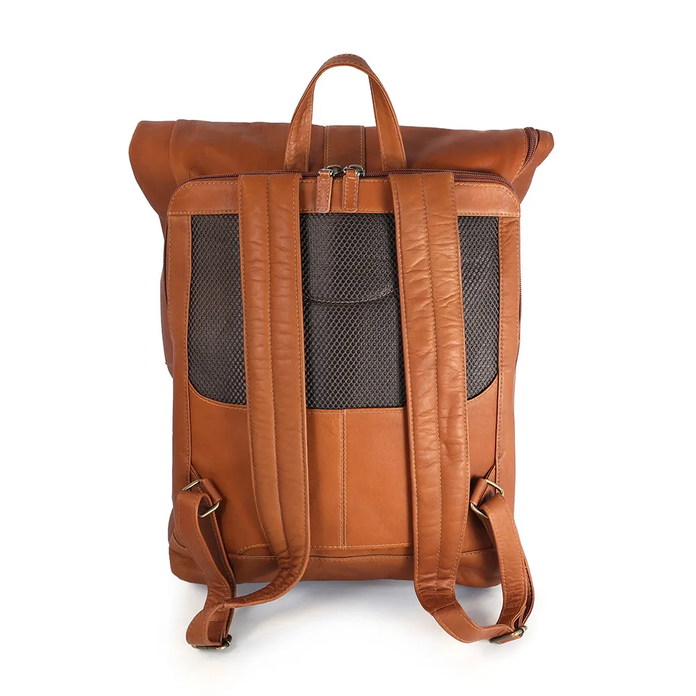 DayTrekr Leather Roll-Top Rucksack