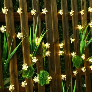 LED Peach Flower String Lamp Solar Luz Outdoor Lighting