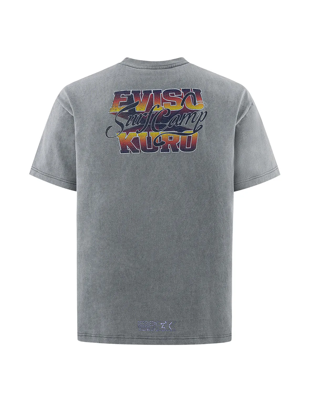 Logo Embroidery and Surf Camp Print Regular Fit T-shirt