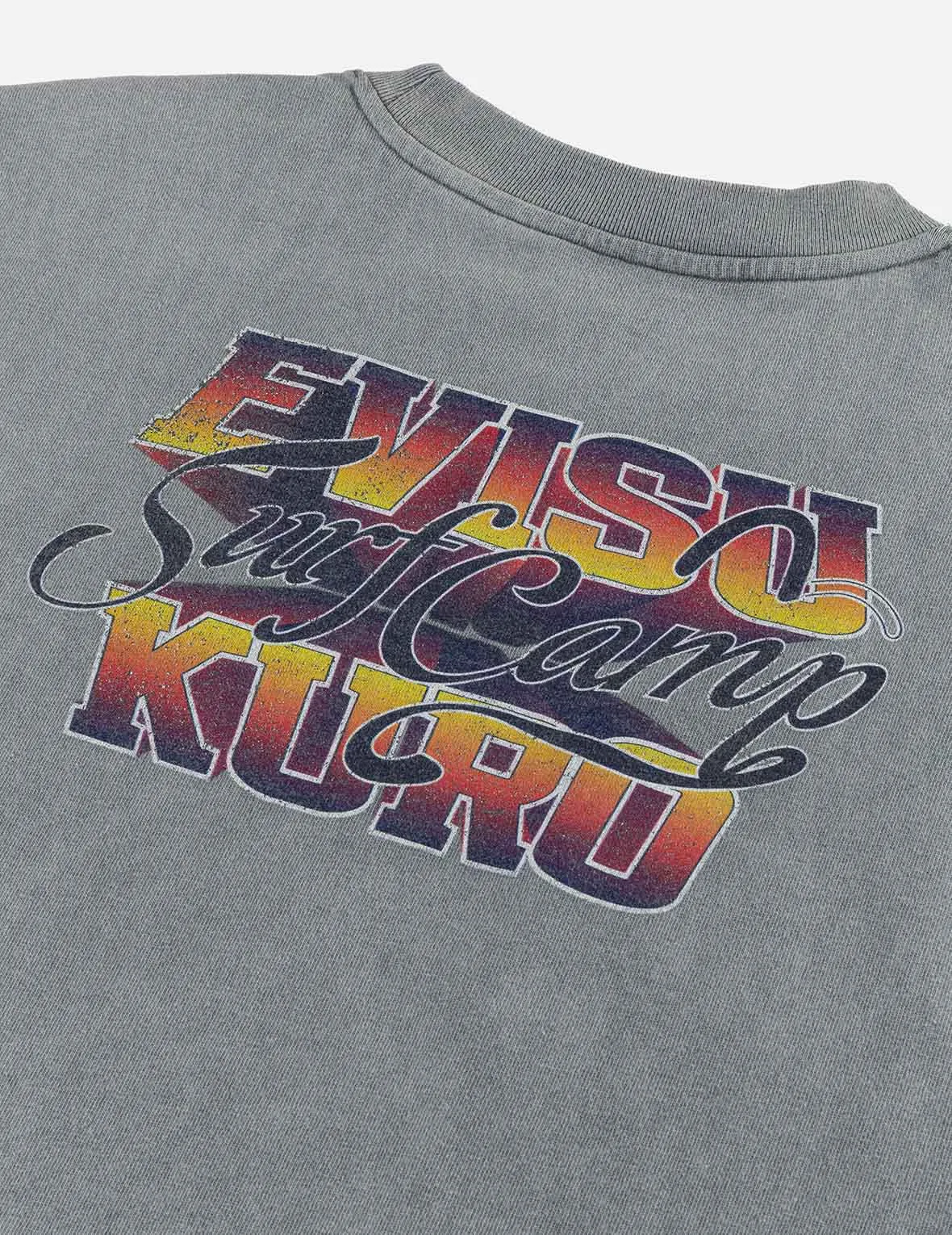 Logo Embroidery and Surf Camp Print Regular Fit T-shirt
