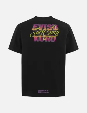 Logo Embroidery and Surf Camp Print Regular Fit T-shirt