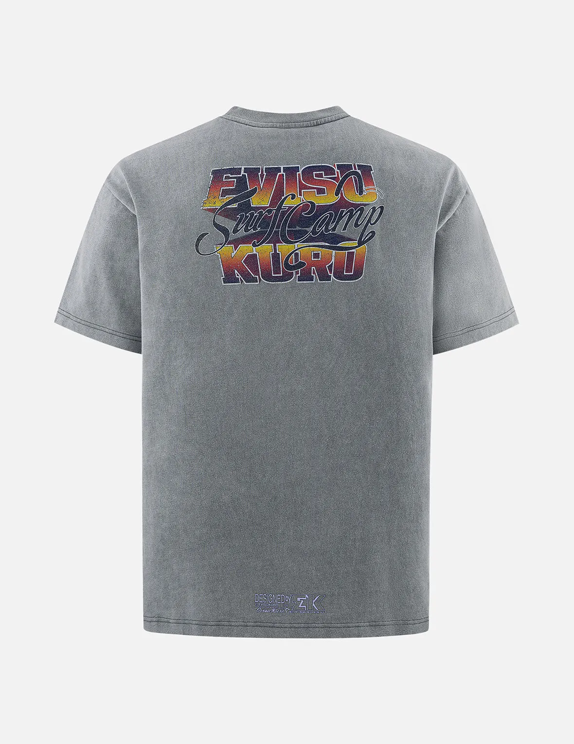 Logo Embroidery and Surf Camp Print Regular Fit T-shirt