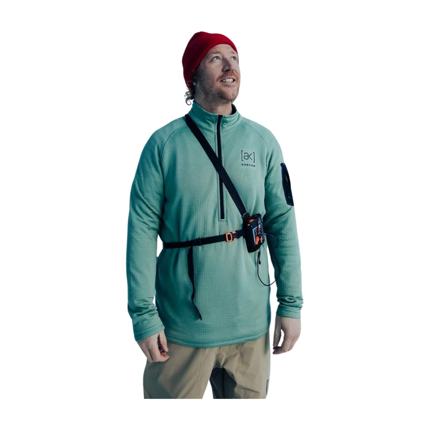 Men's Burton [ak] Helium Power Grid Half-Zip Fleece