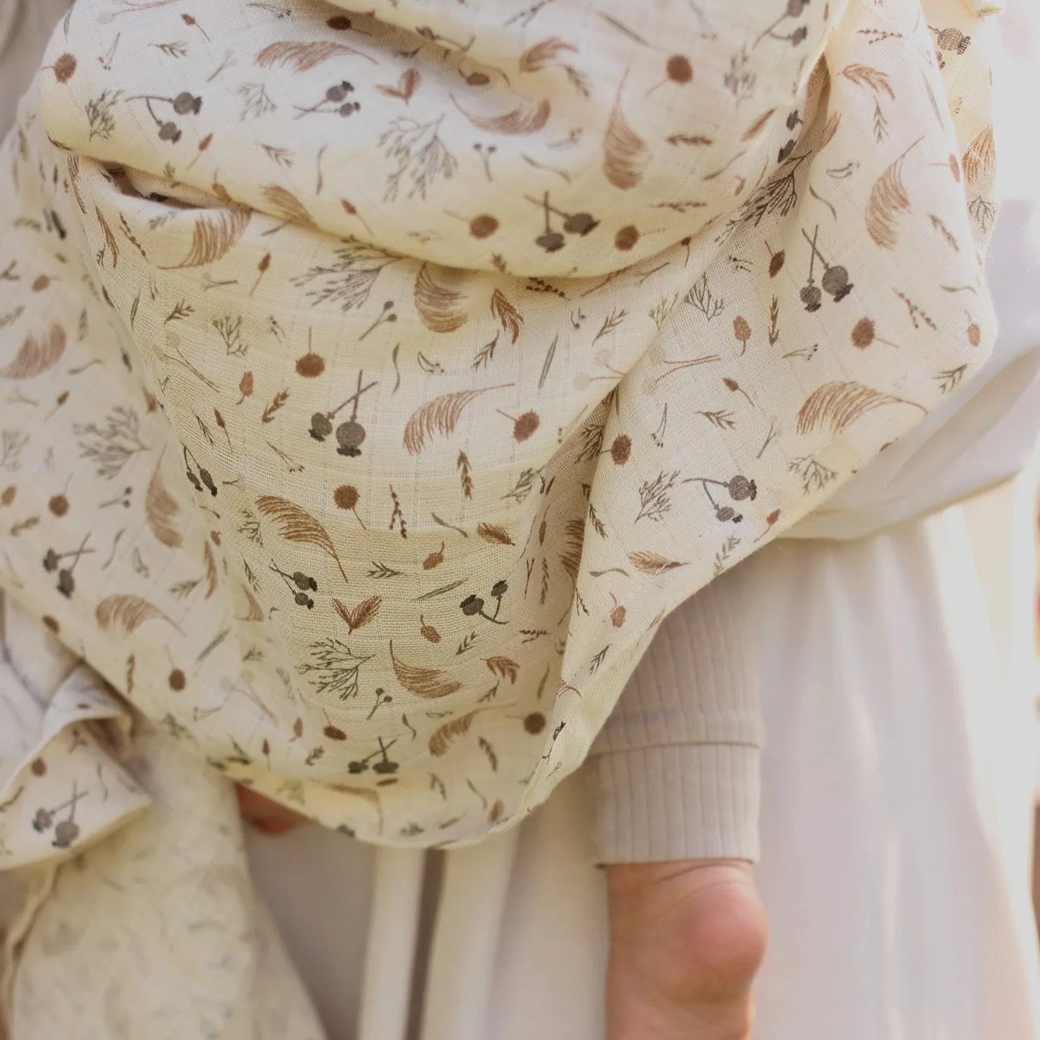 Organic Blanket Swaddle Muslin 'Grasslands'