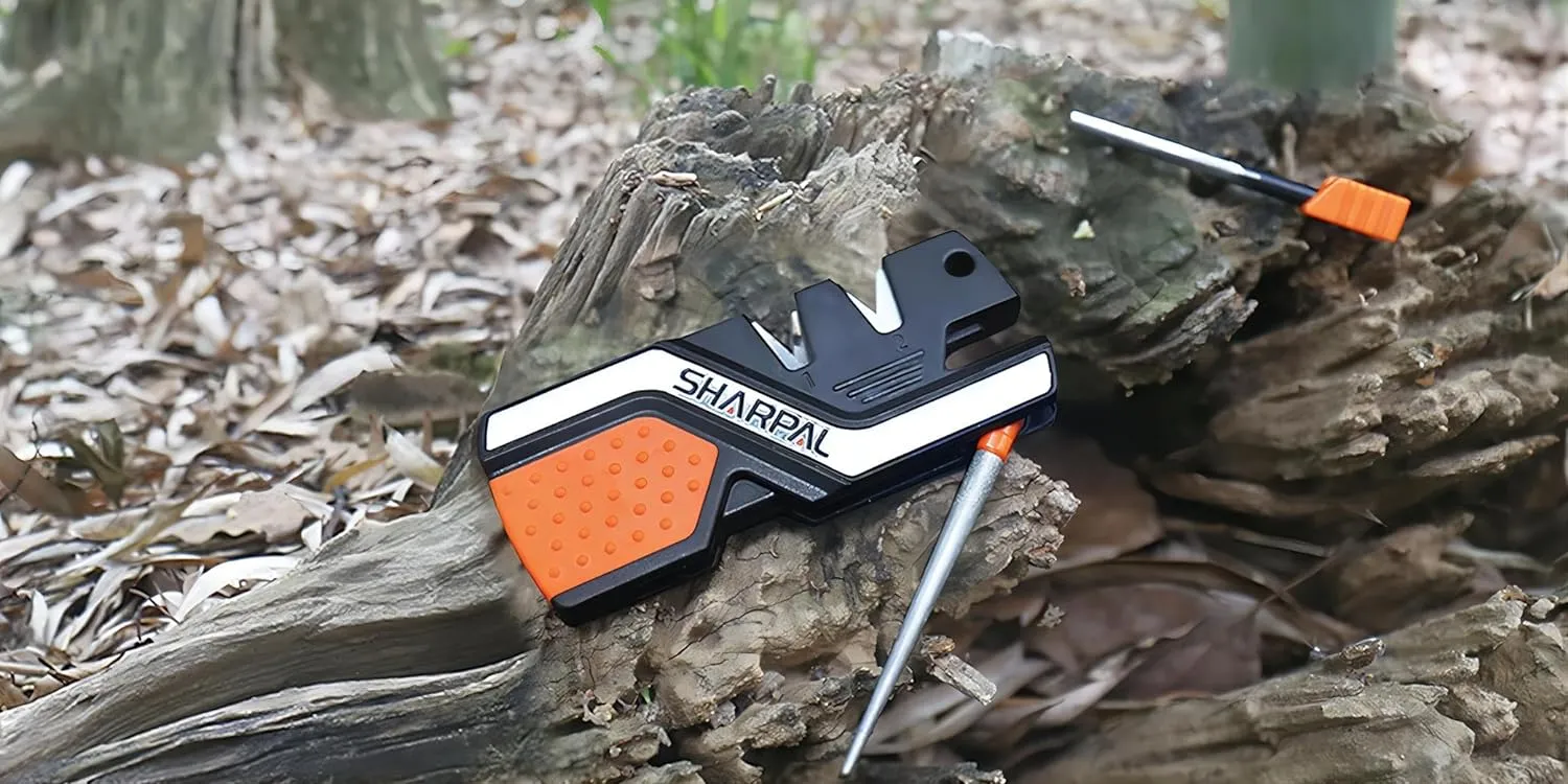 Outil de survie 6 en 1 avec allume-feu Affteur pour couteaux de poche Tige dafftage diamante Aiguise et Polit tous les couteaux d'extrieur et cuisine Sifflet inclus | Fitnessterapy