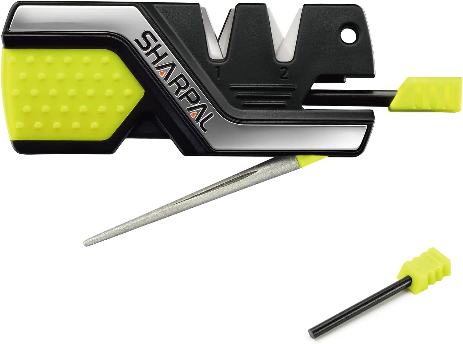 Outil de survie 6 en 1 avec allume-feu Affteur pour couteaux de poche Tige dafftage diamante Aiguise et Polit tous les couteaux d'extrieur et cuisine Sifflet inclus | Fitnessterapy