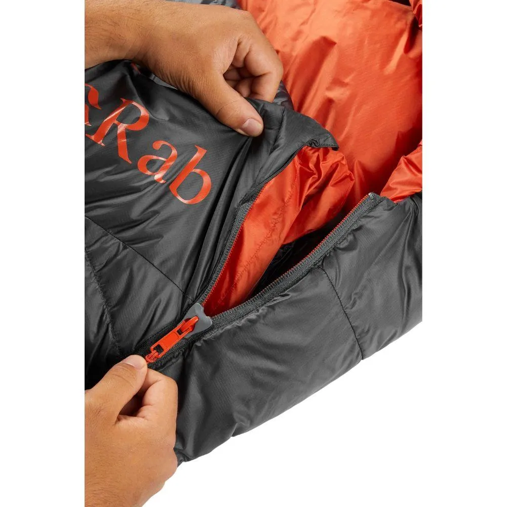 Rab Ascent 500 Down Sleeping Bag - Regular -Right Zip (Graphene)