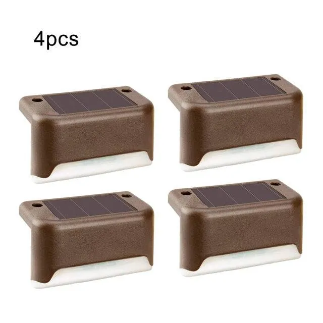 Solar Lamp Balcony Fence Lights Waterproof Path Stair Wall Lighting White Garden Landscape Step Deck Lights LED