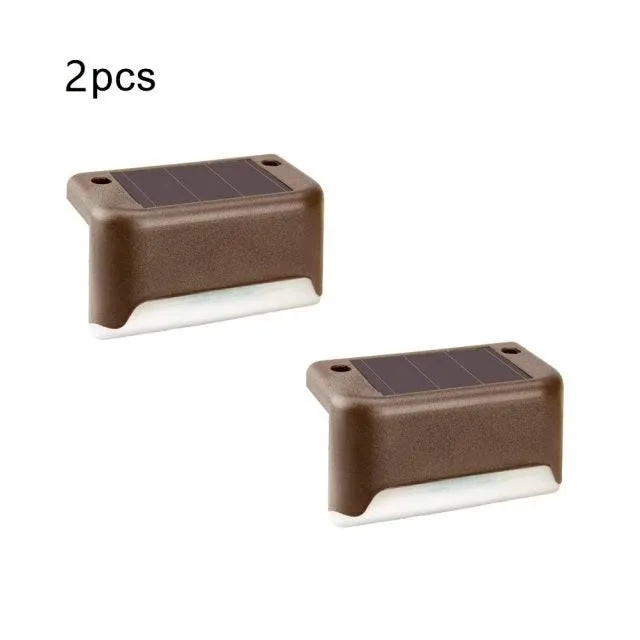 Solar Lamp Balcony Fence Lights Waterproof Path Stair Wall Lighting White Garden Landscape Step Deck Lights LED