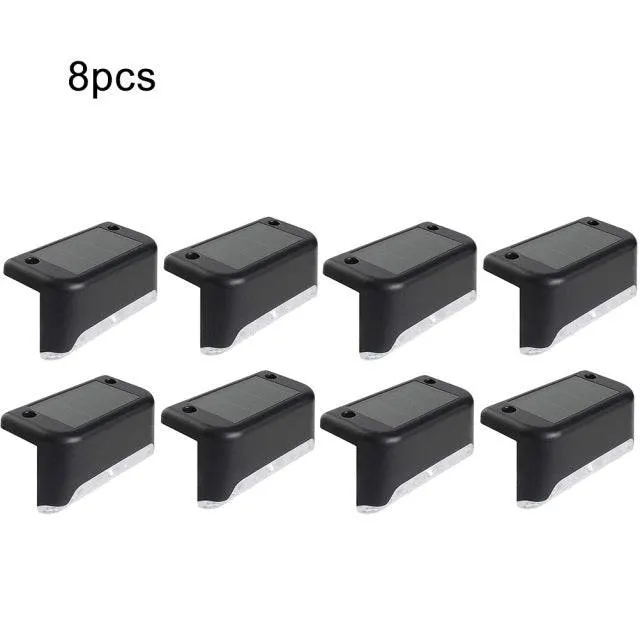 Solar Lamp Balcony Fence Lights Waterproof Path Stair Wall Lighting White Garden Landscape Step Deck Lights LED