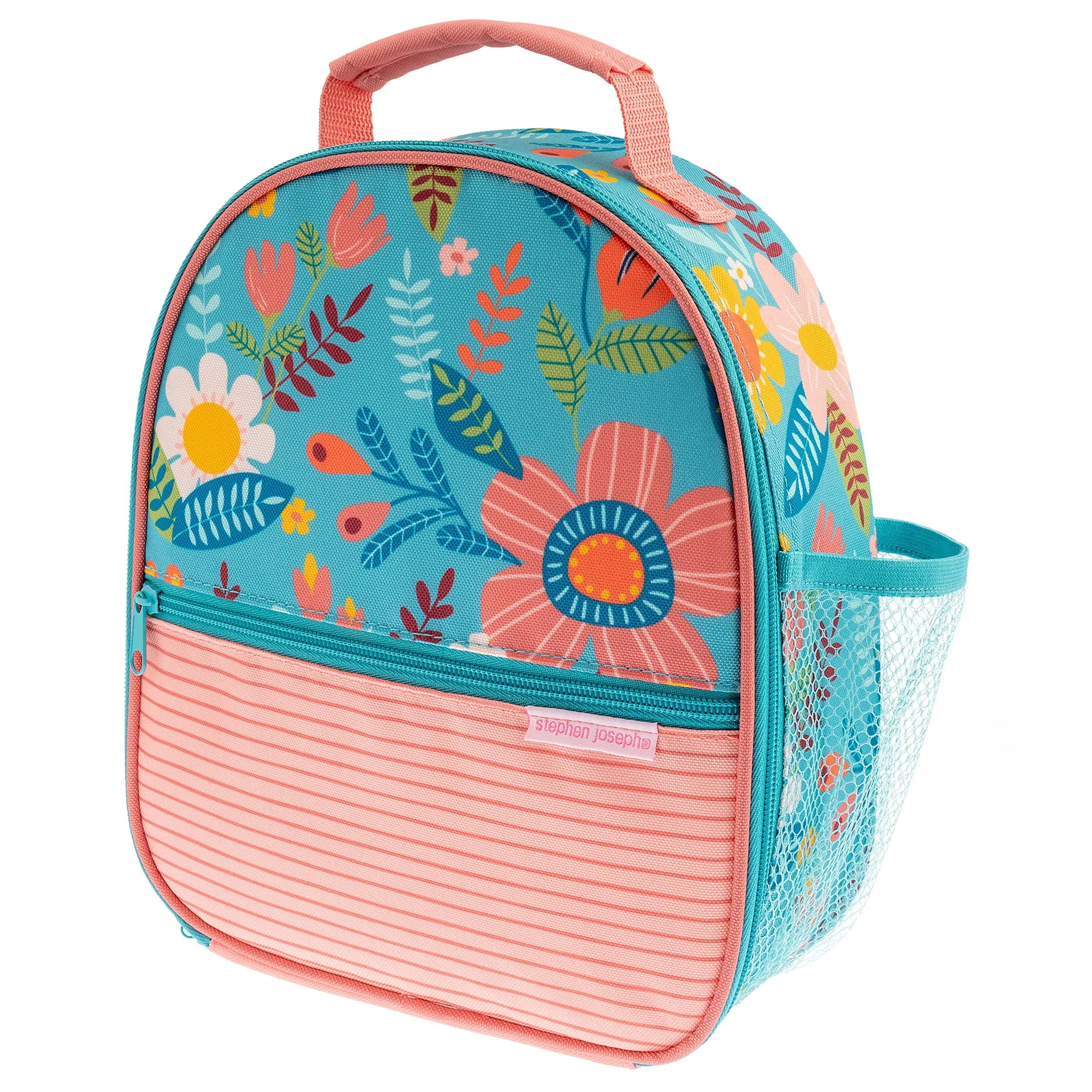 Stephen Joseph All Over Print Lunch Bag Turquoise Flower