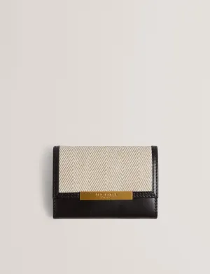 Tashi Herringbone Canvas Small Bag Brn-Choc