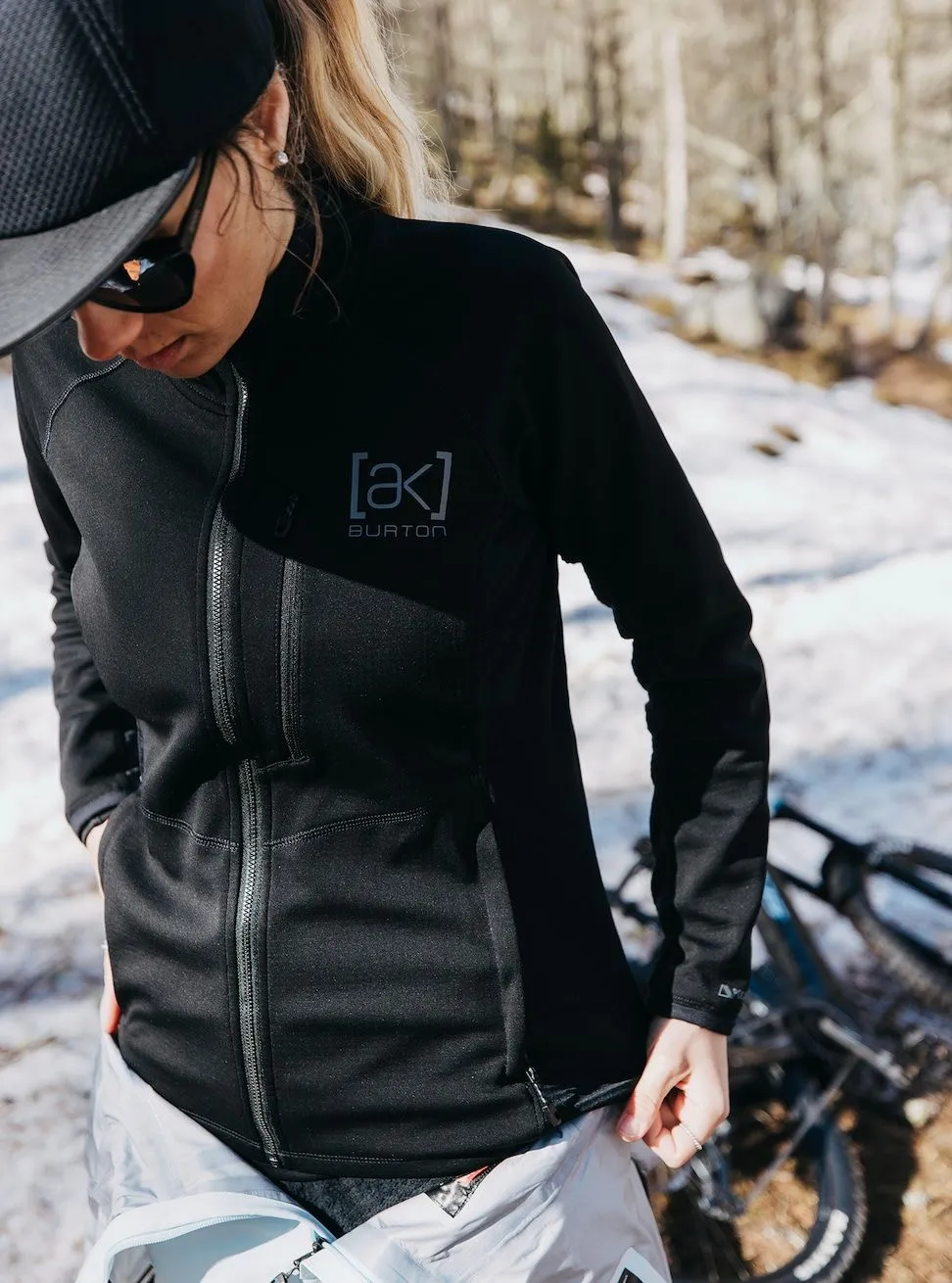 Women's Burton [ak] Helium Power Grid Full-Zip Fleece